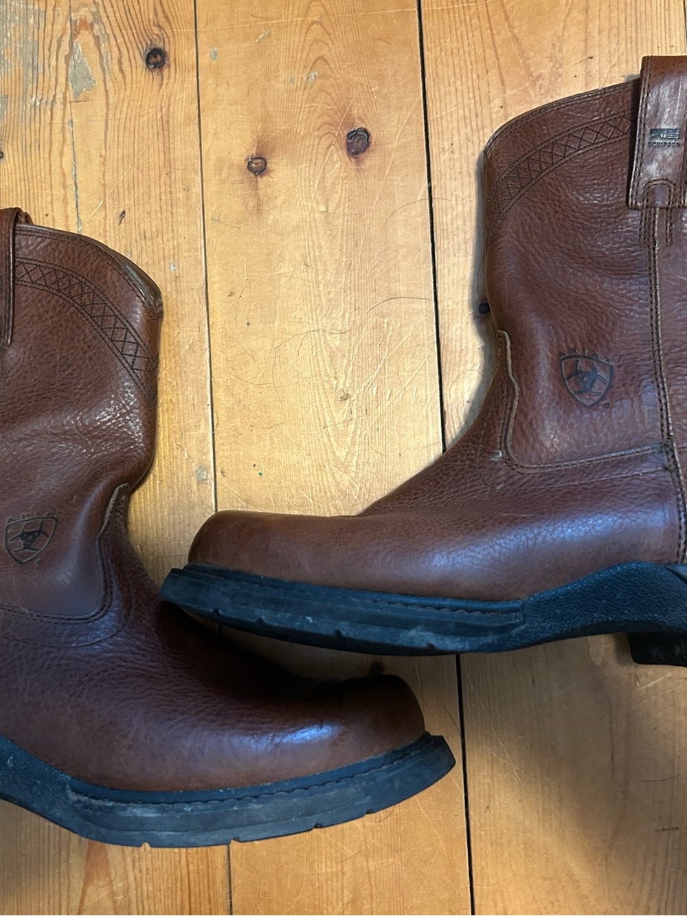 Ariat Men’s Brown Leather Work Boots - 9.5